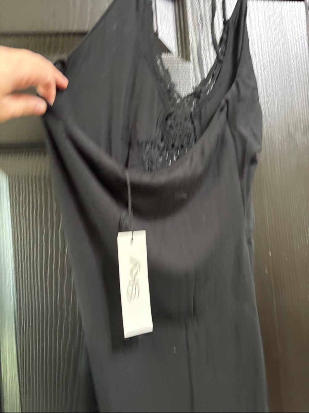 Sky Black Mini Dress with Crochet Front - Picture 5 of 6